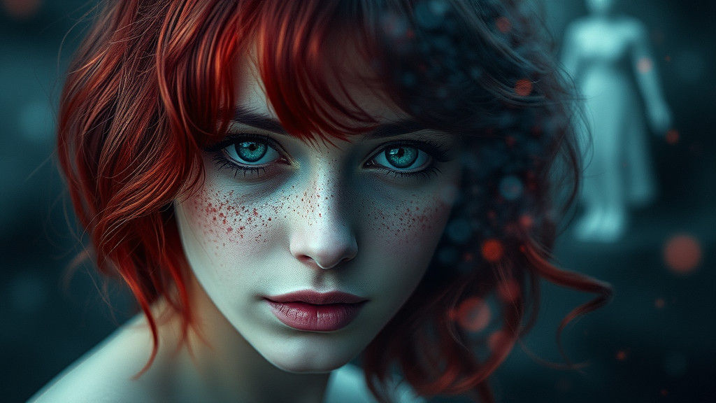 End of Suffering: Surreal Double Exposure Portrait