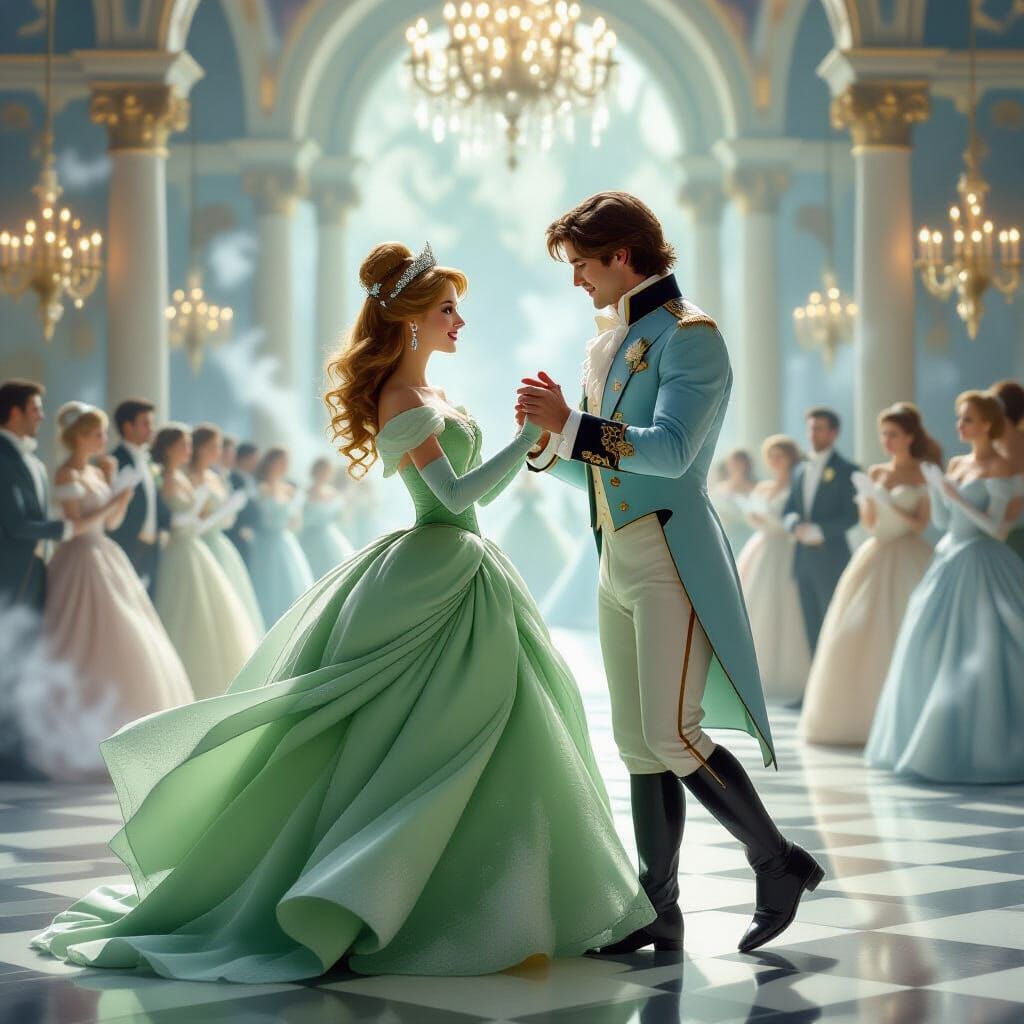 Cinderella and Prince Charming's Ballroom Dance