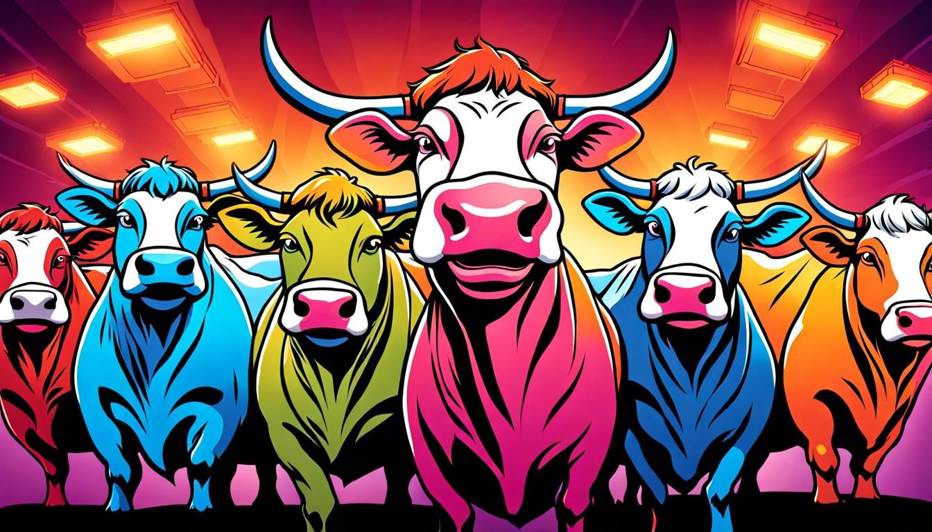 Anthropomorphic Cows Making a Movie