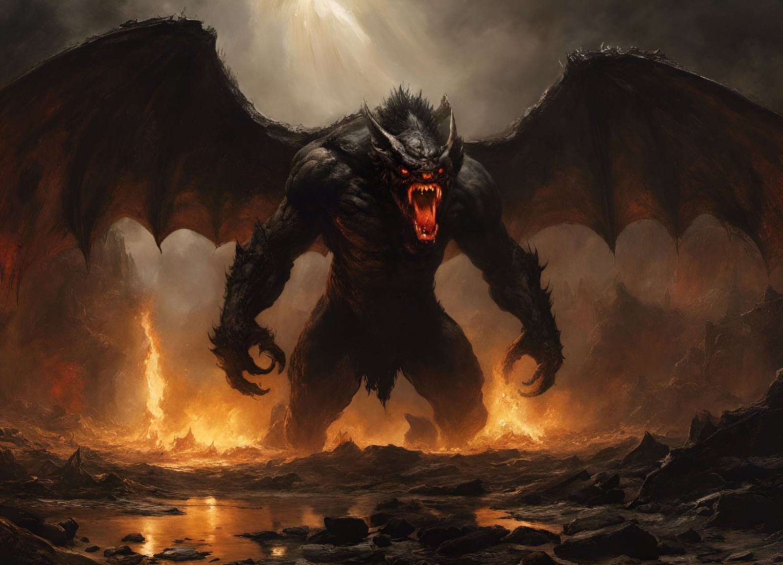 Balrog Rising: Cinematic Matte Painting