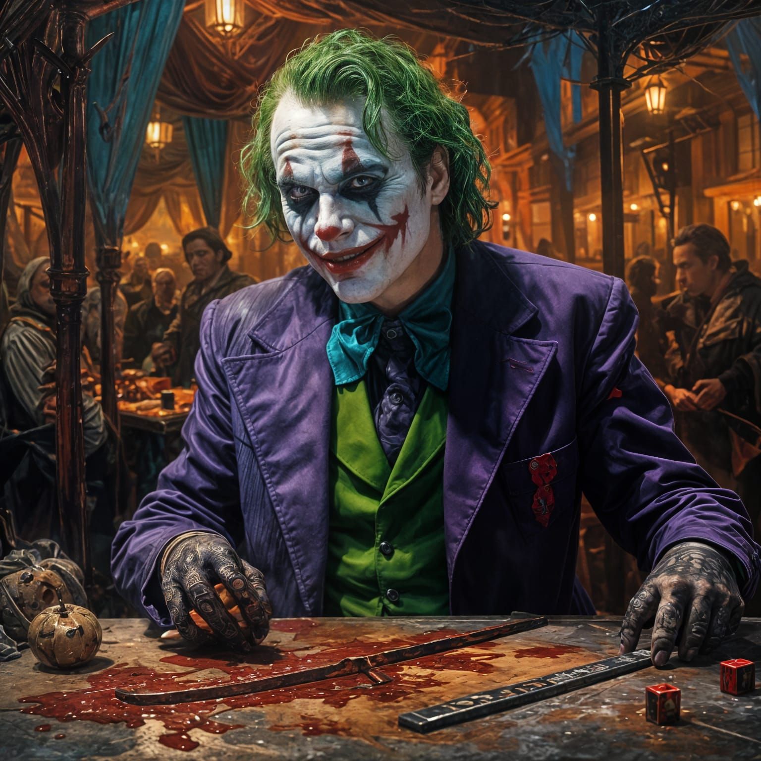 Joker as Michael Myers: Detailed Matte Painting