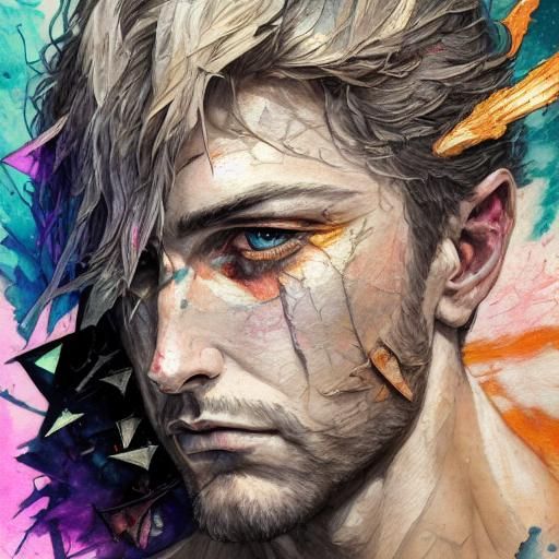 Shattered Figure Rises From Darkness