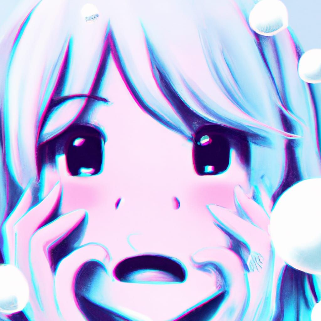 Enchanting Anime Mermaid Girl in a Whimsical Underwater Wond...