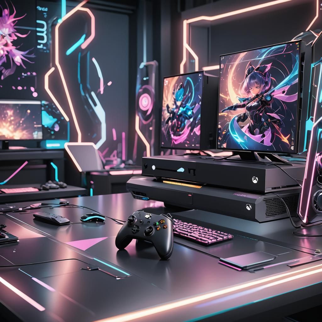 Xbox Series X Console in Hyper-Realistic Anime Art