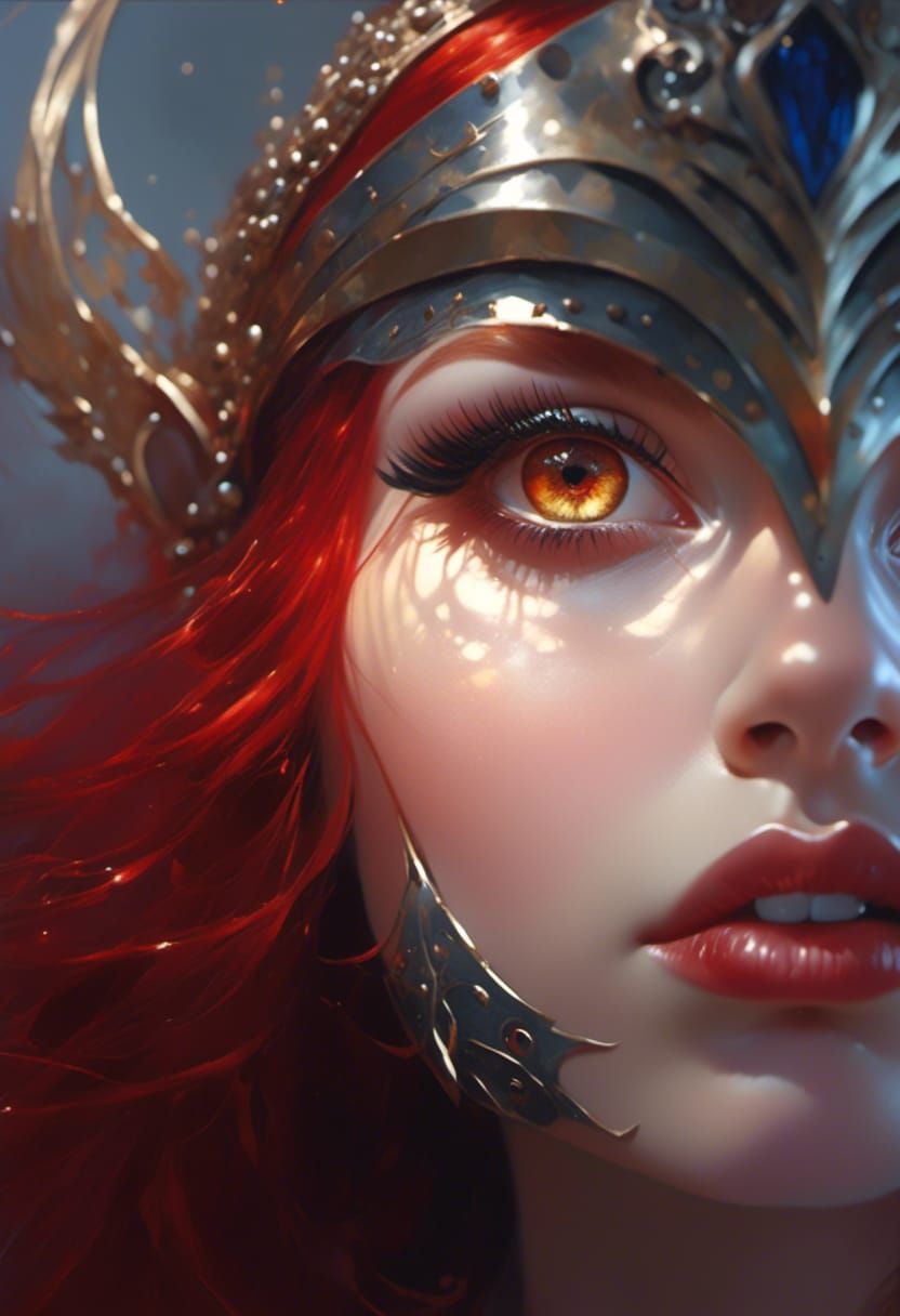 Ornate Wood Elf Portrait in Hyperrealistic Style