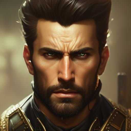 Medieval Mercenary Portrait in Dark Fantasy Style