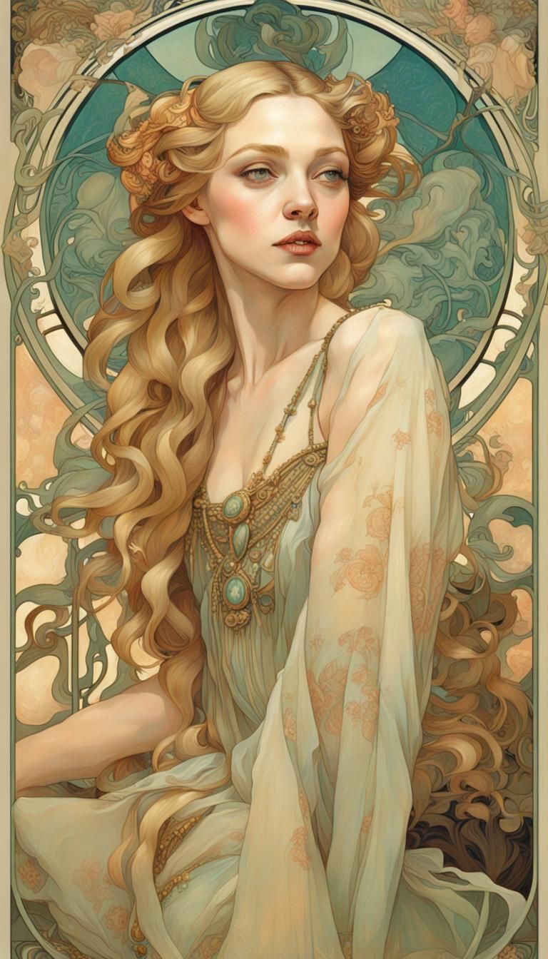 Amanda Seyfried in Art Nouveau Style