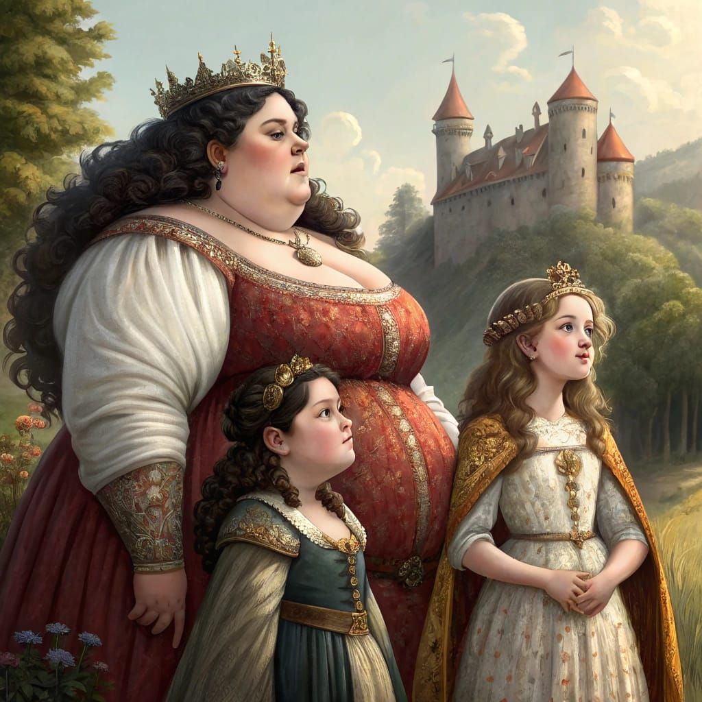 Medieval Lesbian Family Portrait: Two Queens and Daughter