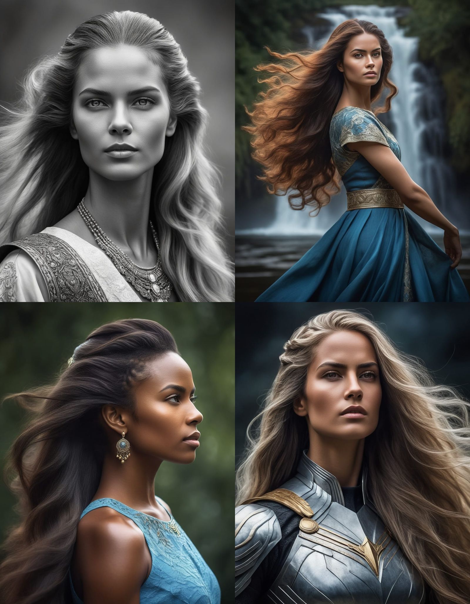 Portrait of a Confident Woman in Regal Posture