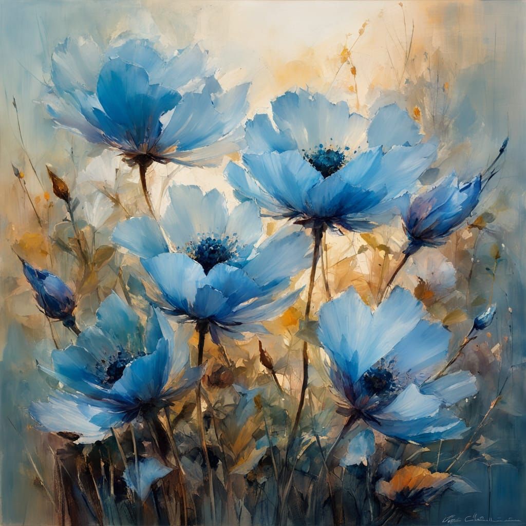Blue flowers
