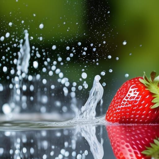 Strawberry Splash in Water: Professional Photography