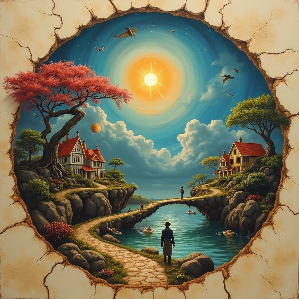 Surreal Stargate Scene in Fantasycore Style