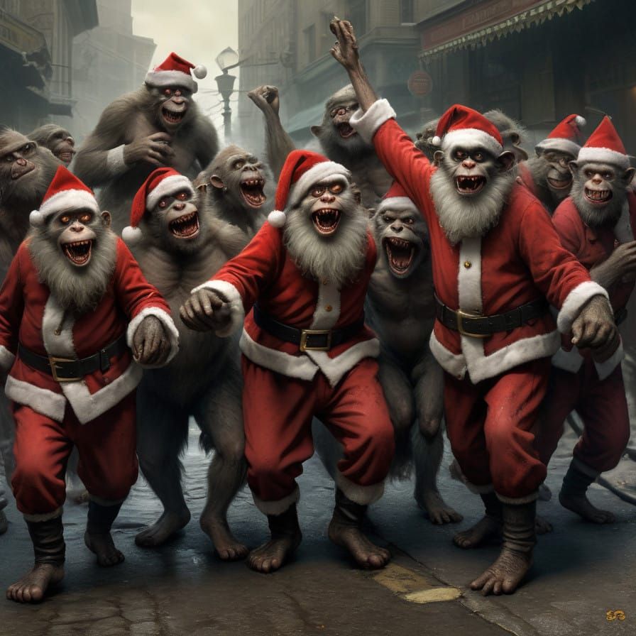 Grinning Horror Clowns Descend on City Streets in Dark Holid...