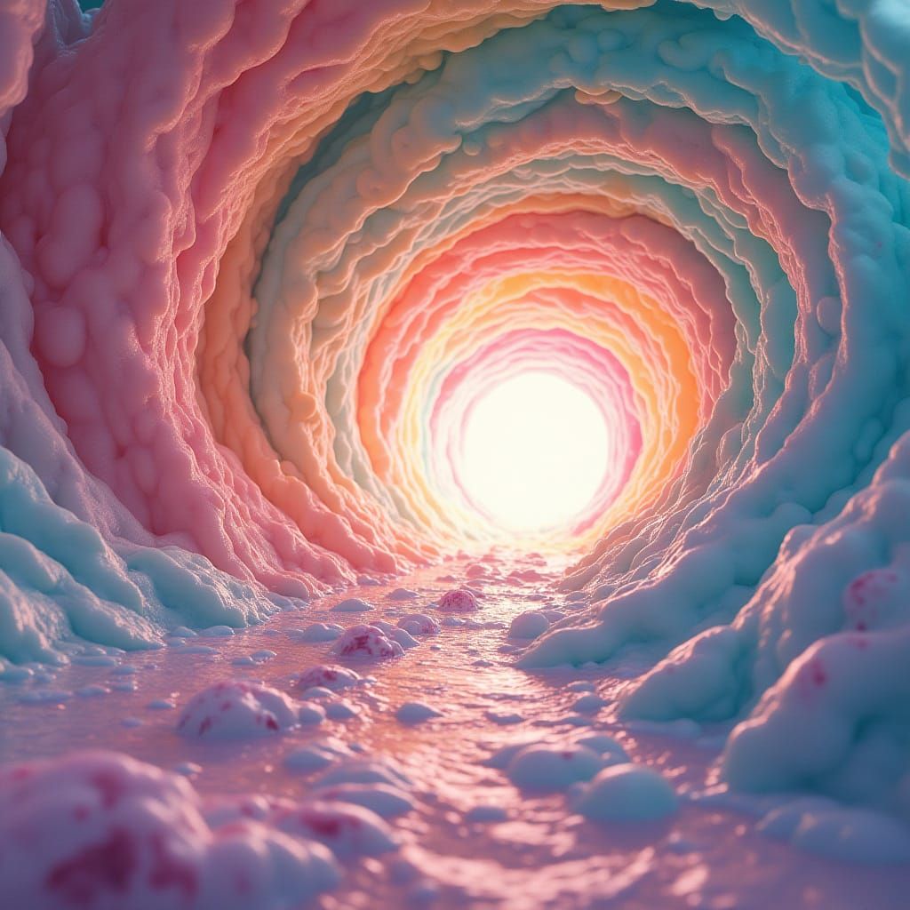 Vibrant Dreamscape Ice Cream Swirl