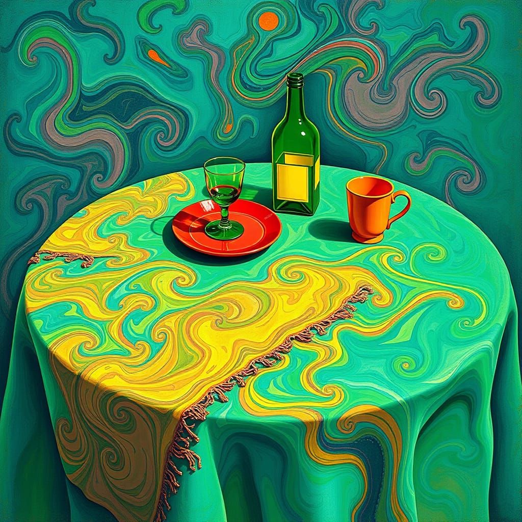 Vibrant Candyland Still Life with Colorful Objects