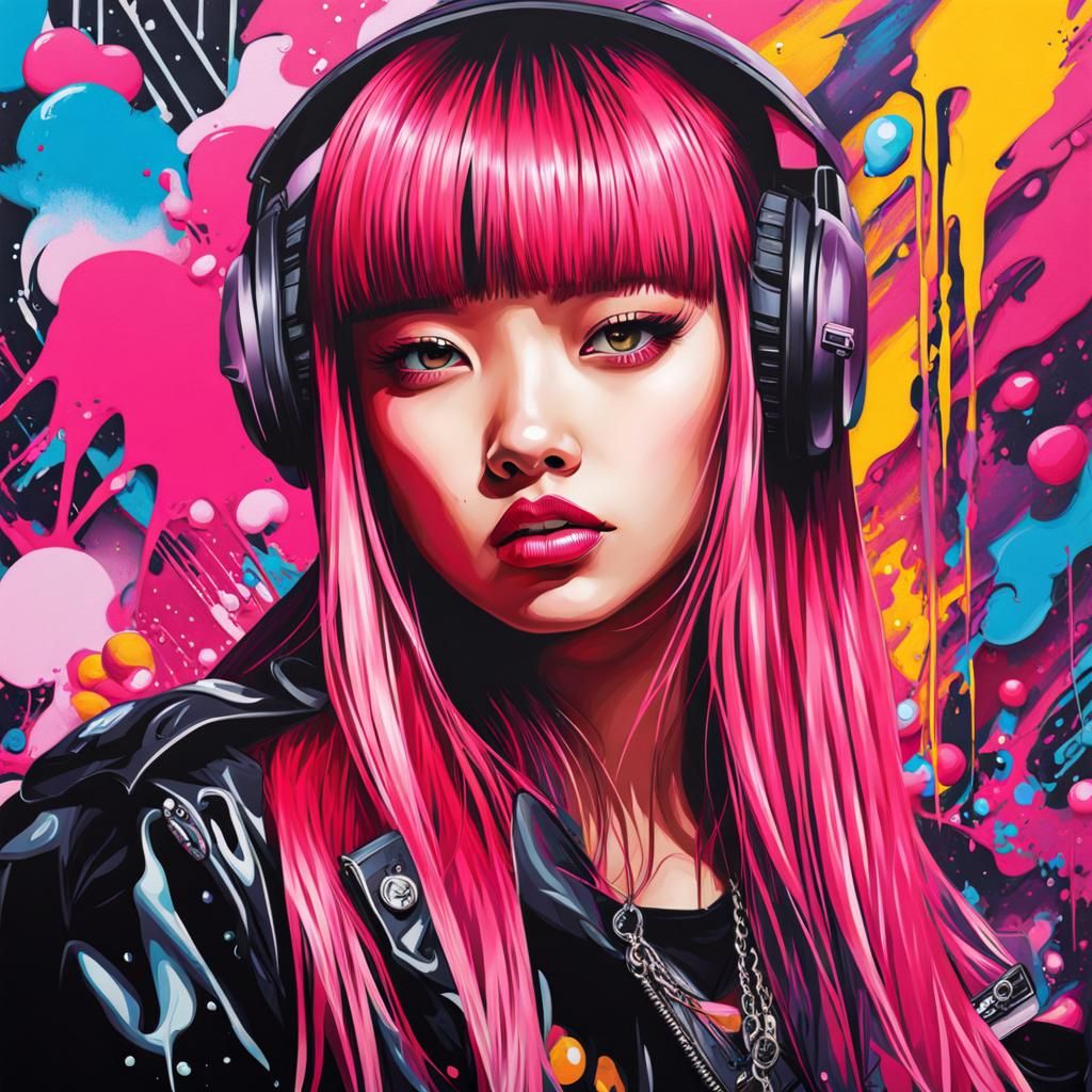 Colorful Graffiti Art Portrait