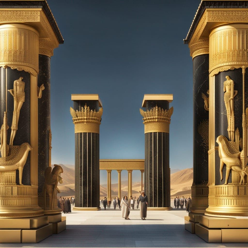Persepolis: Ancient City Gates with Royal Figures