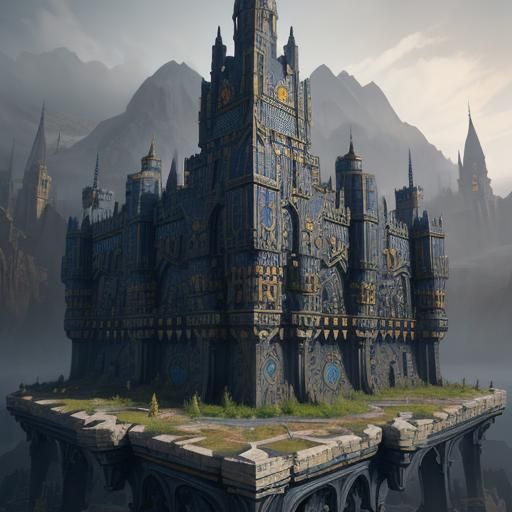 Human Chessboard Concept Art in Detailed Matte Painting
