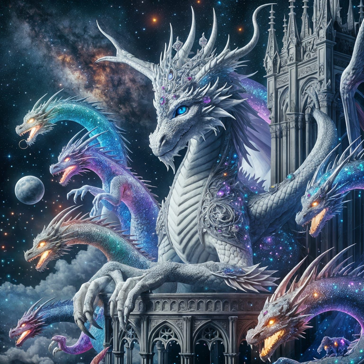 Gothic Dragon Queen Reigns Supreme Over Cosmic Realm