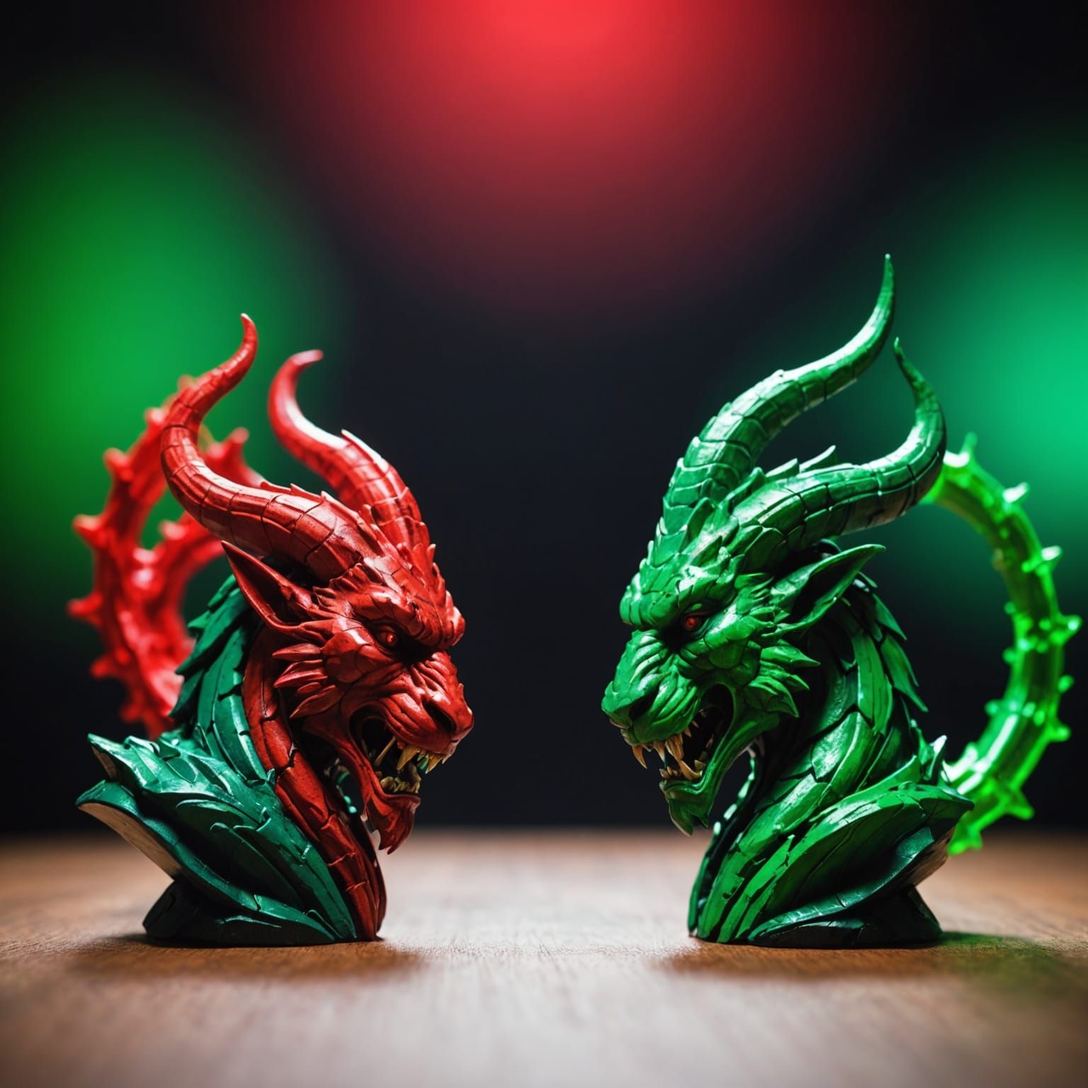 Vibrant Abstract Clash: Good Versus Evil