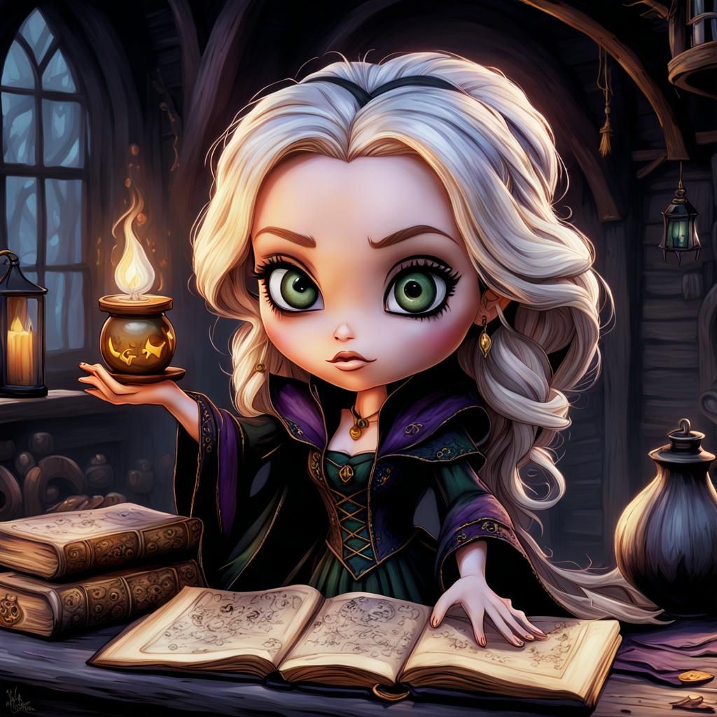 Chibi Witches in Hocus Pocus Style