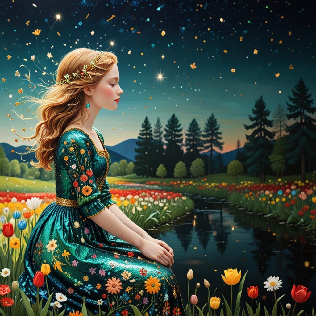 A wonderful world where everything sparkles like a sequined ...