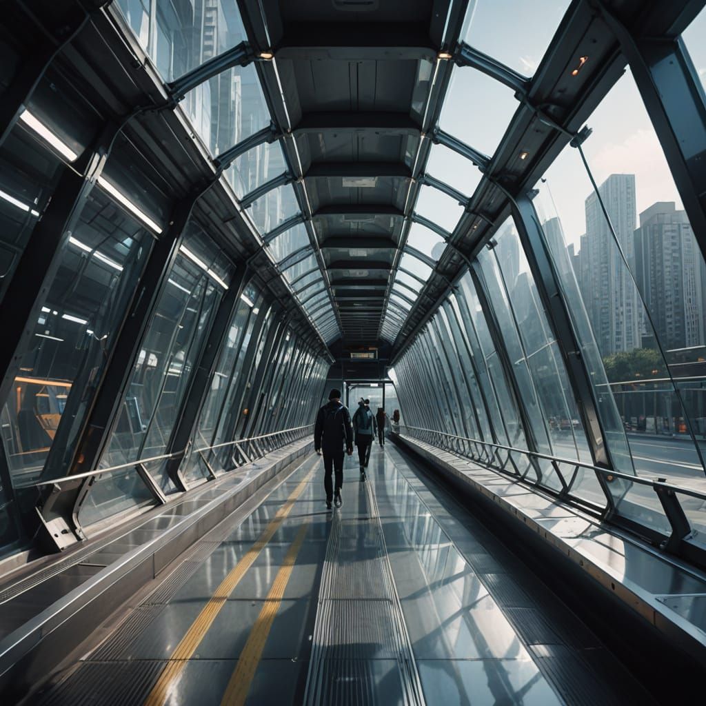 A section of the walking tunnel