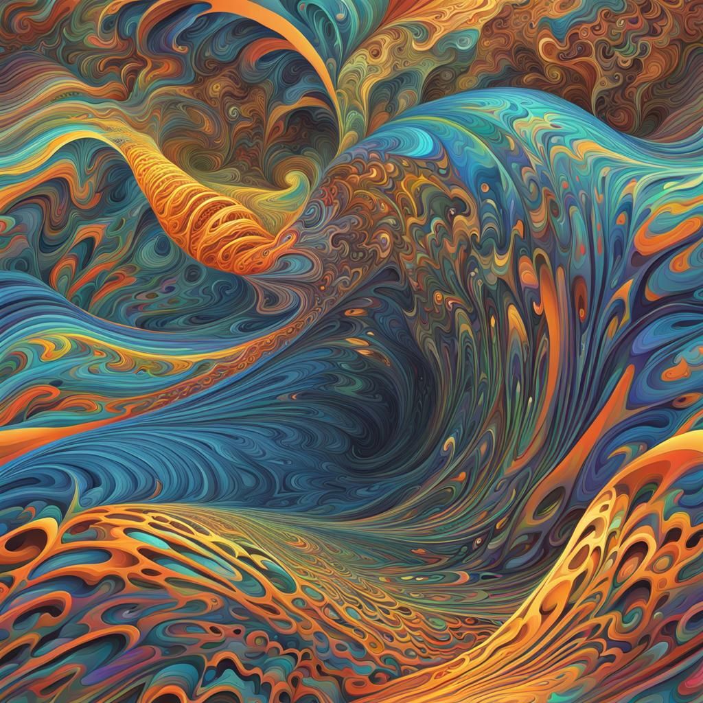 Psychedelic Abstract Art Inspired by World Wonders