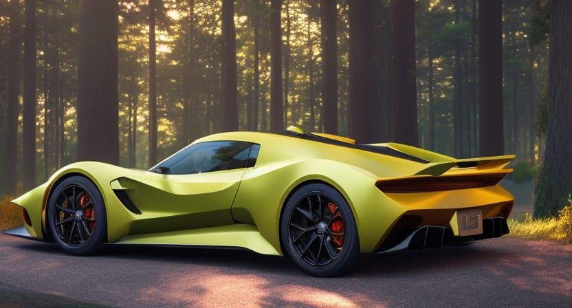 Sports Cars in Anime Style, 8K Resolution