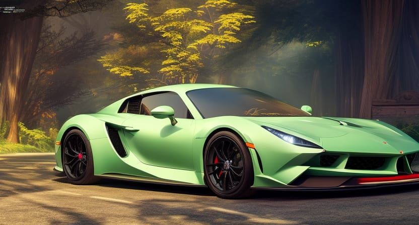 Sports Cars in Anime Style, 8K Resolution