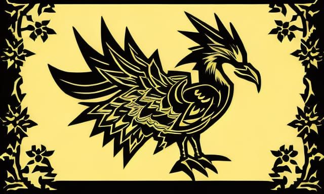 Chocobo Lino Print from Final Fantasy