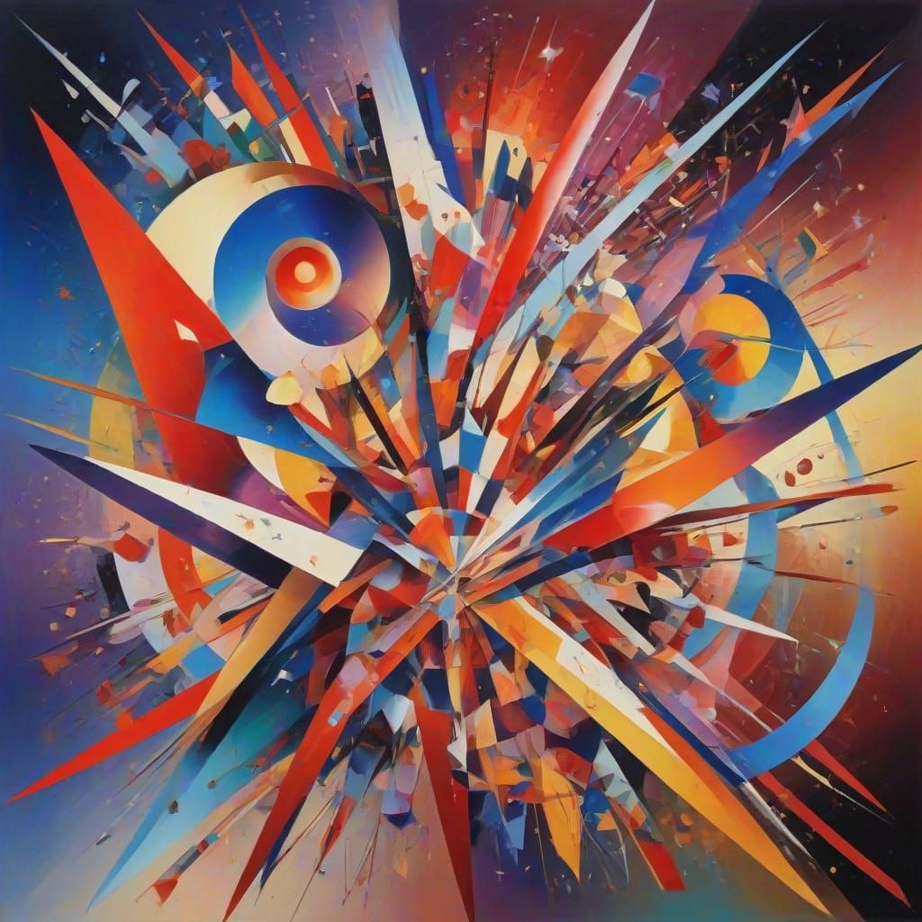 Aristotle Learns Metaphysical Pogo in Abstract Cubism Style