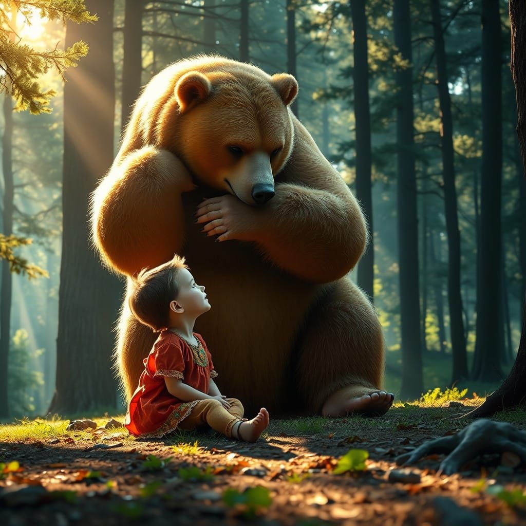 A Child and a Giant Bear #1