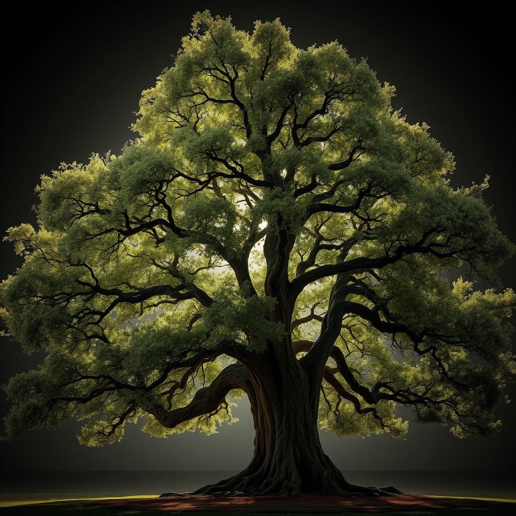 Majestic Hyperrealistic Zaftig Tree