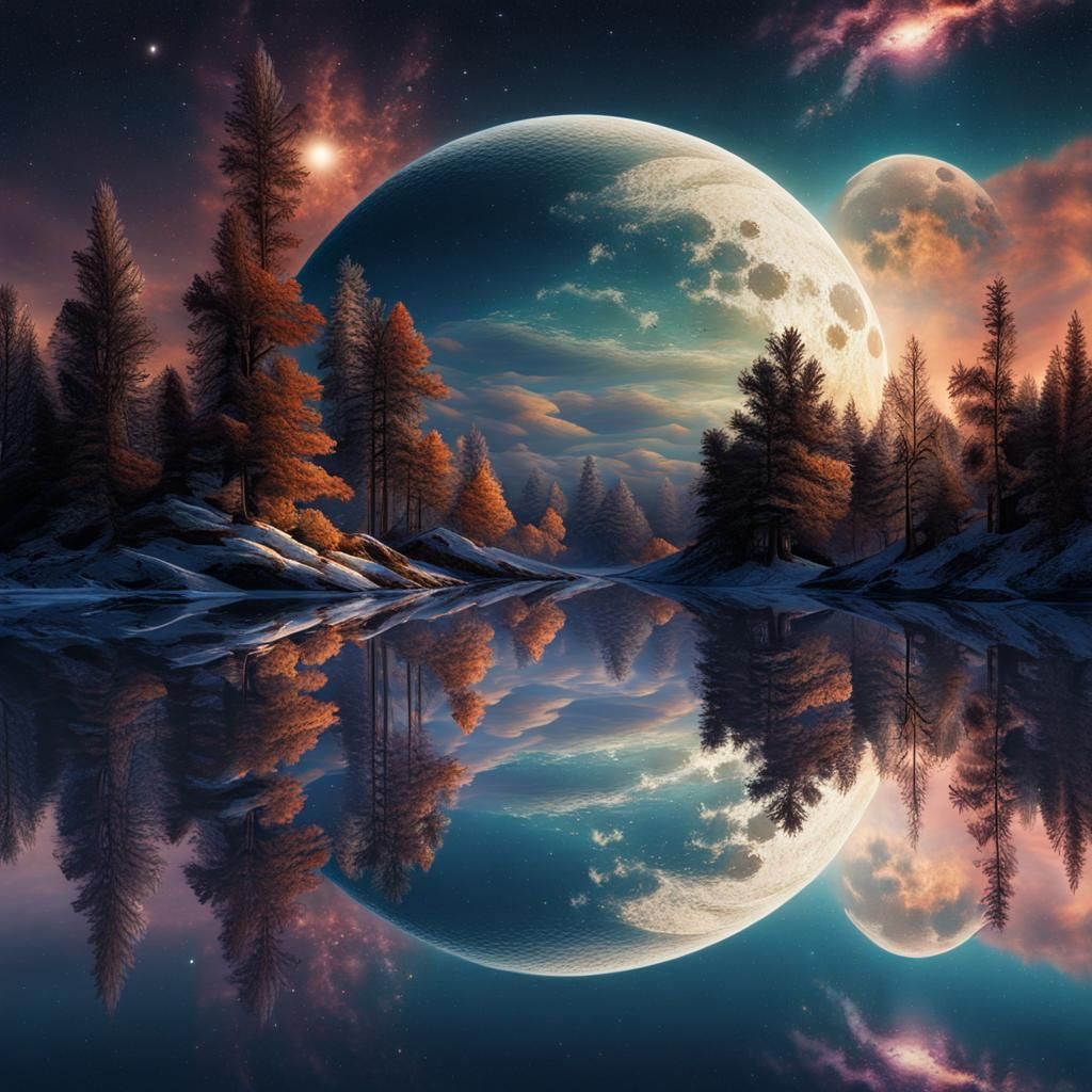 Dreamlike Reflections of Landscapes in Deep Color