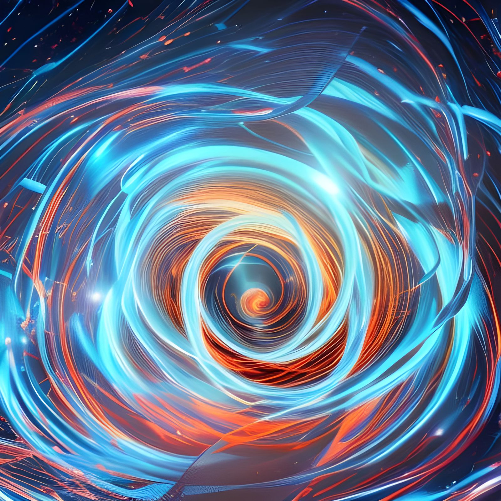 Cosmic Soul Descent: A Volumetric Photoillustration