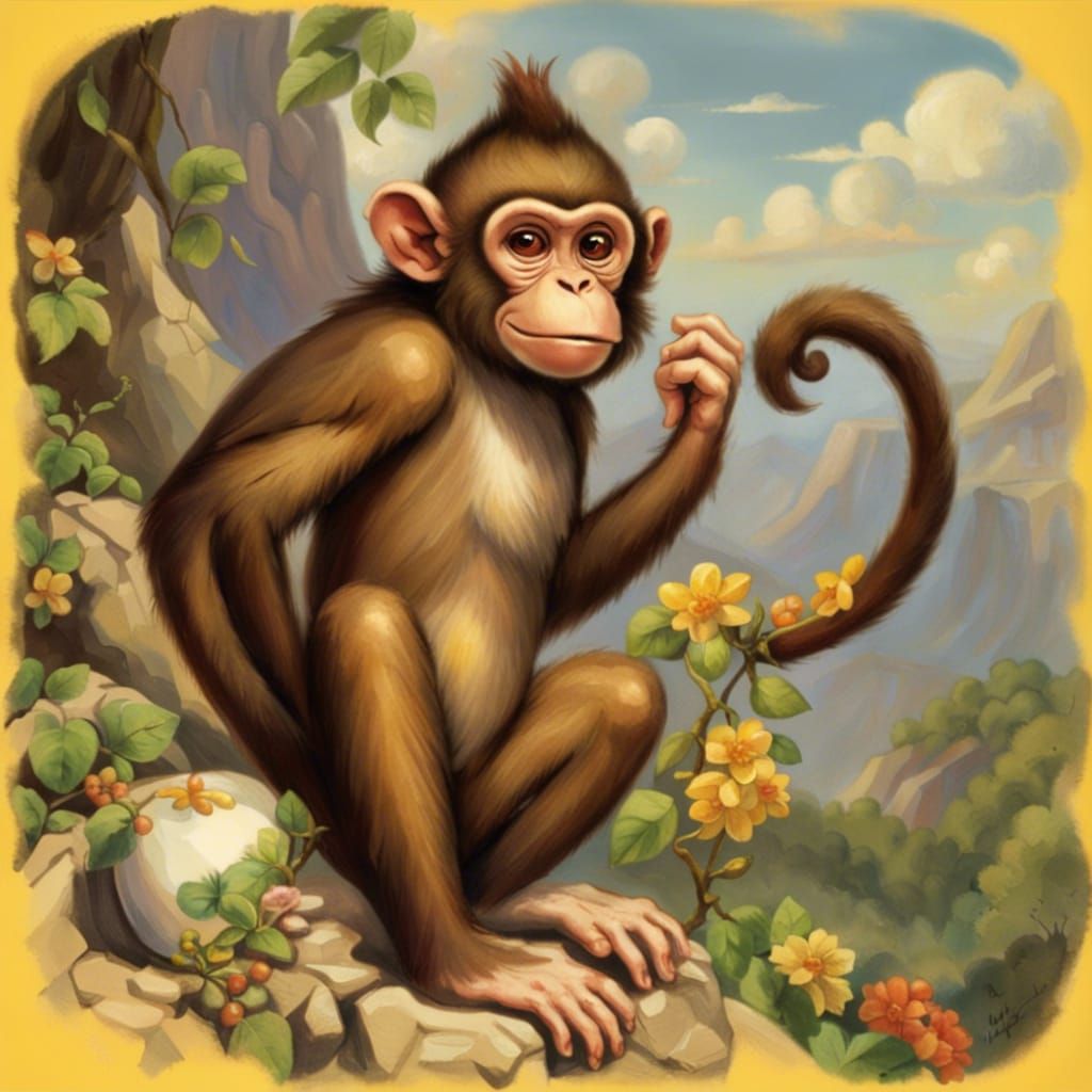 Playful Monkey Teasing Gods with Magic