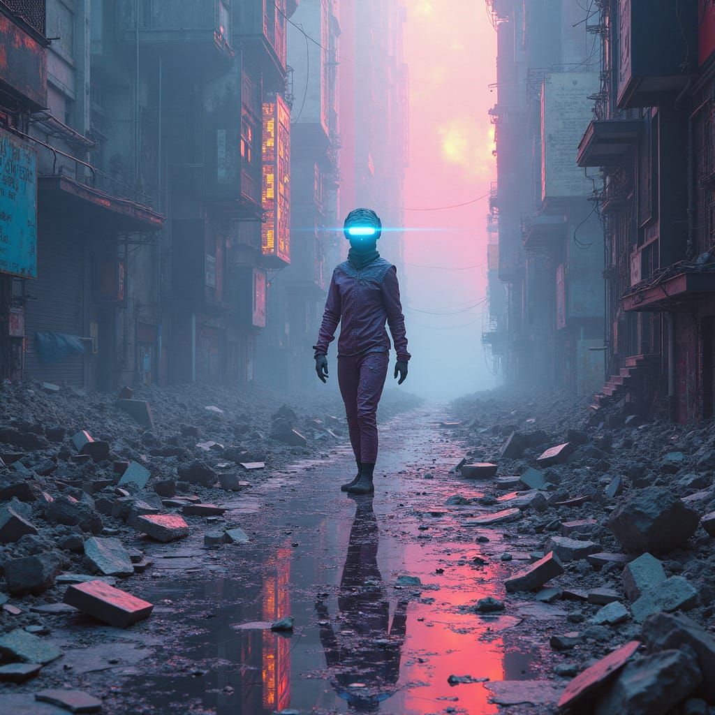 Virtual Reality Ruins: A Cyberpunk Datascape