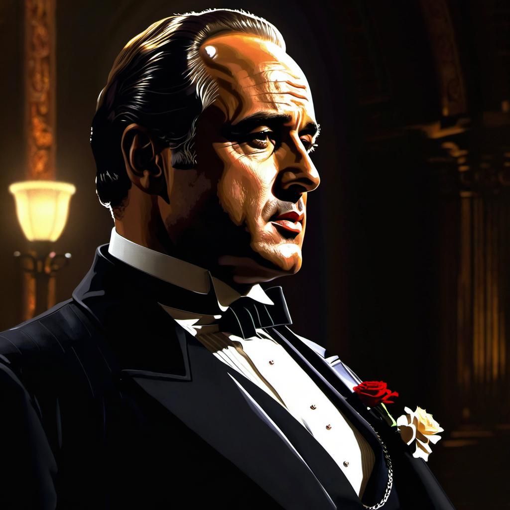 Marlon Brando as Don Corleone, Backlit Portrait