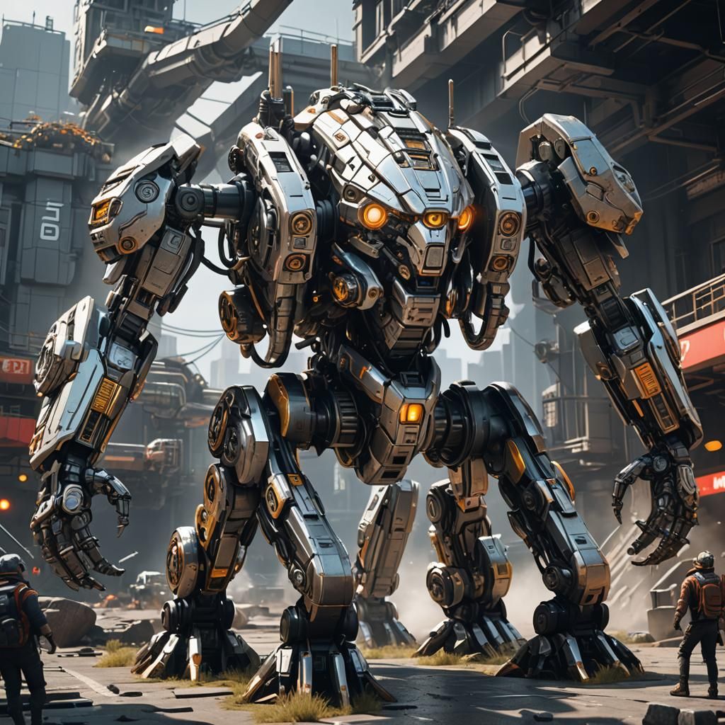 Futuristic Sci-Fi Hydra with Intricate Mech Details