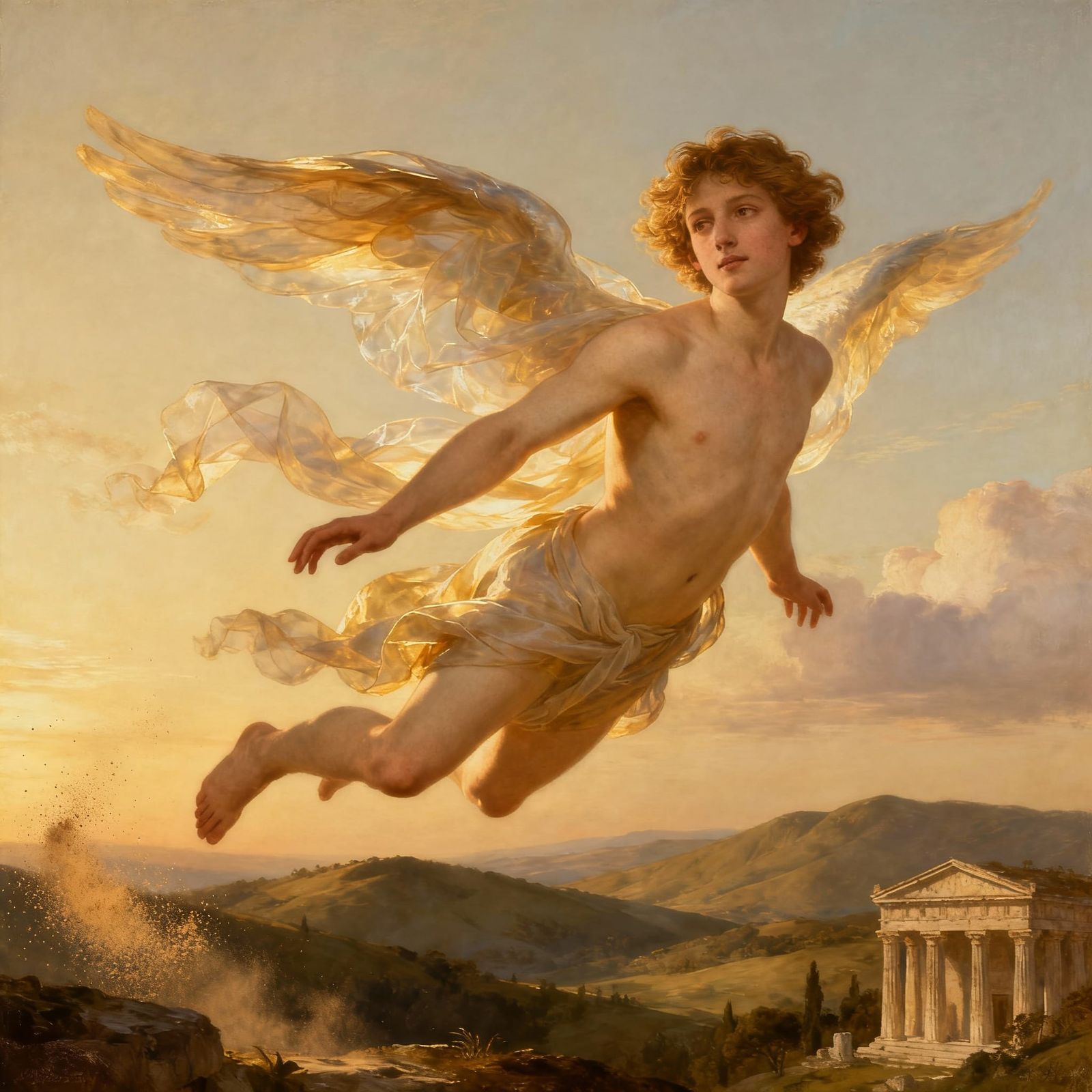 Zephyr, God of West Wind, in High Renaissance Style