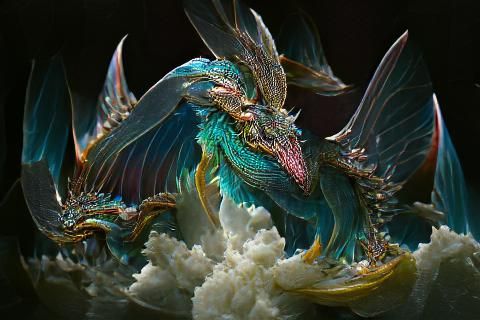 Mythical Dragons Rendered in Fantasy Style