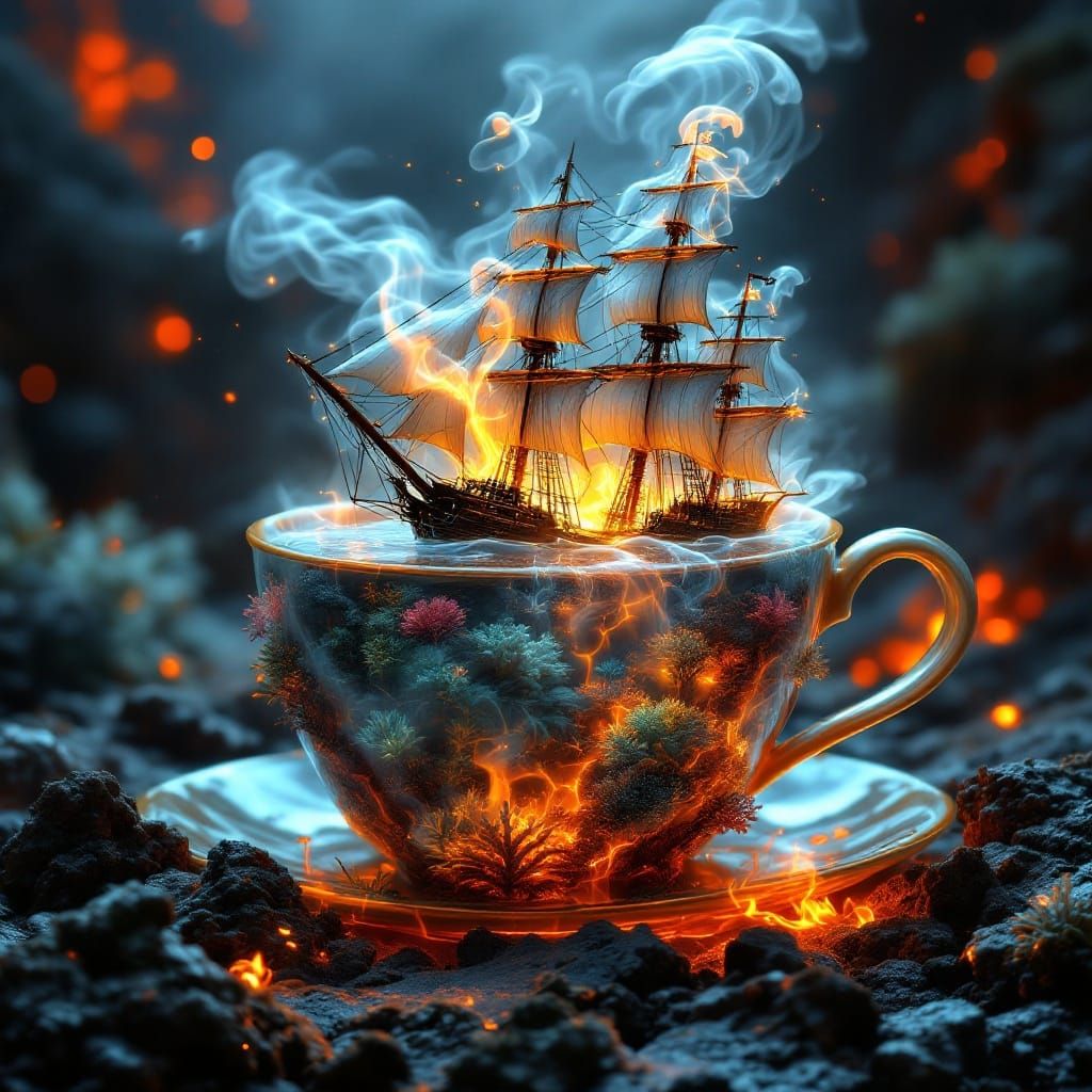Amoebic Entity Holds Sunken Ship in Teacup