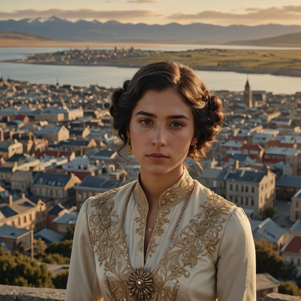 1920s Portrait of Italian-Chilean Woman in Punta Arenas