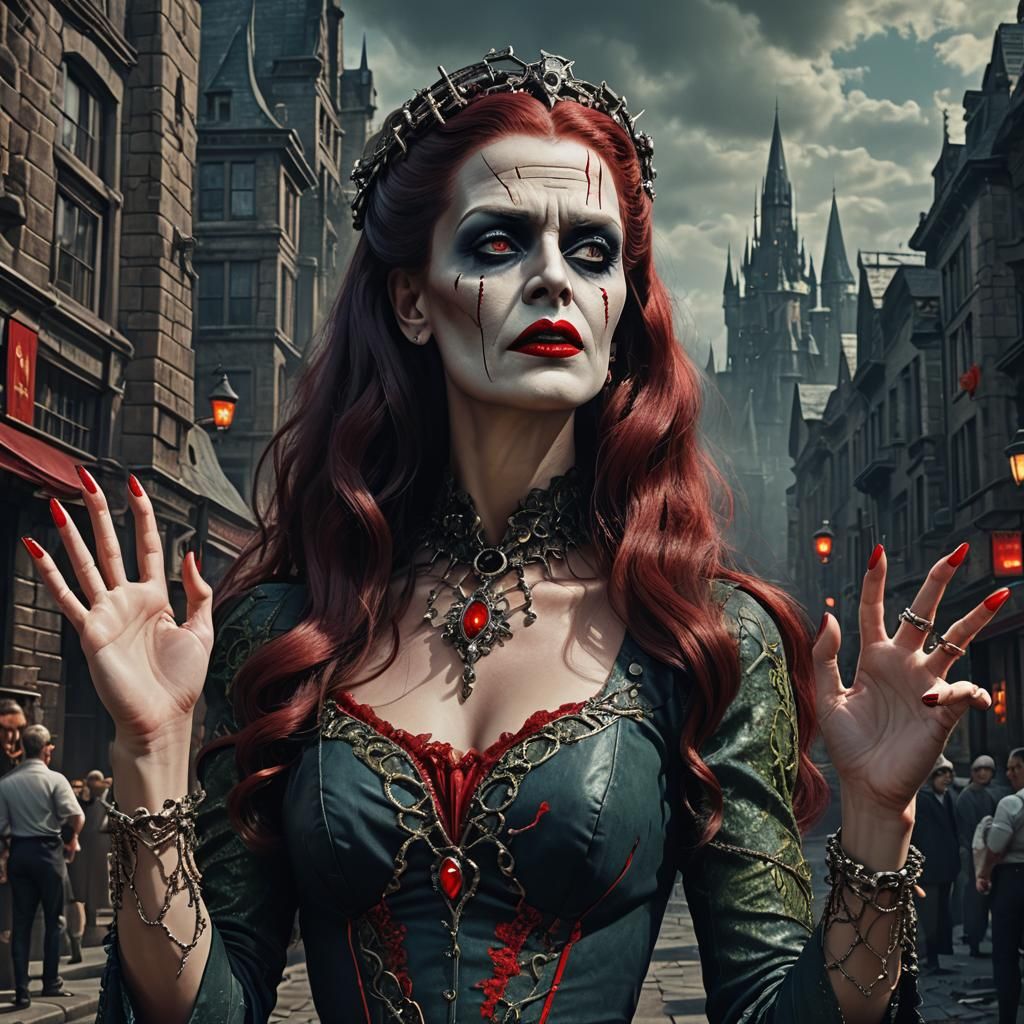 Glamorous Frankenstein Poses for Paparazzi: Digital Art