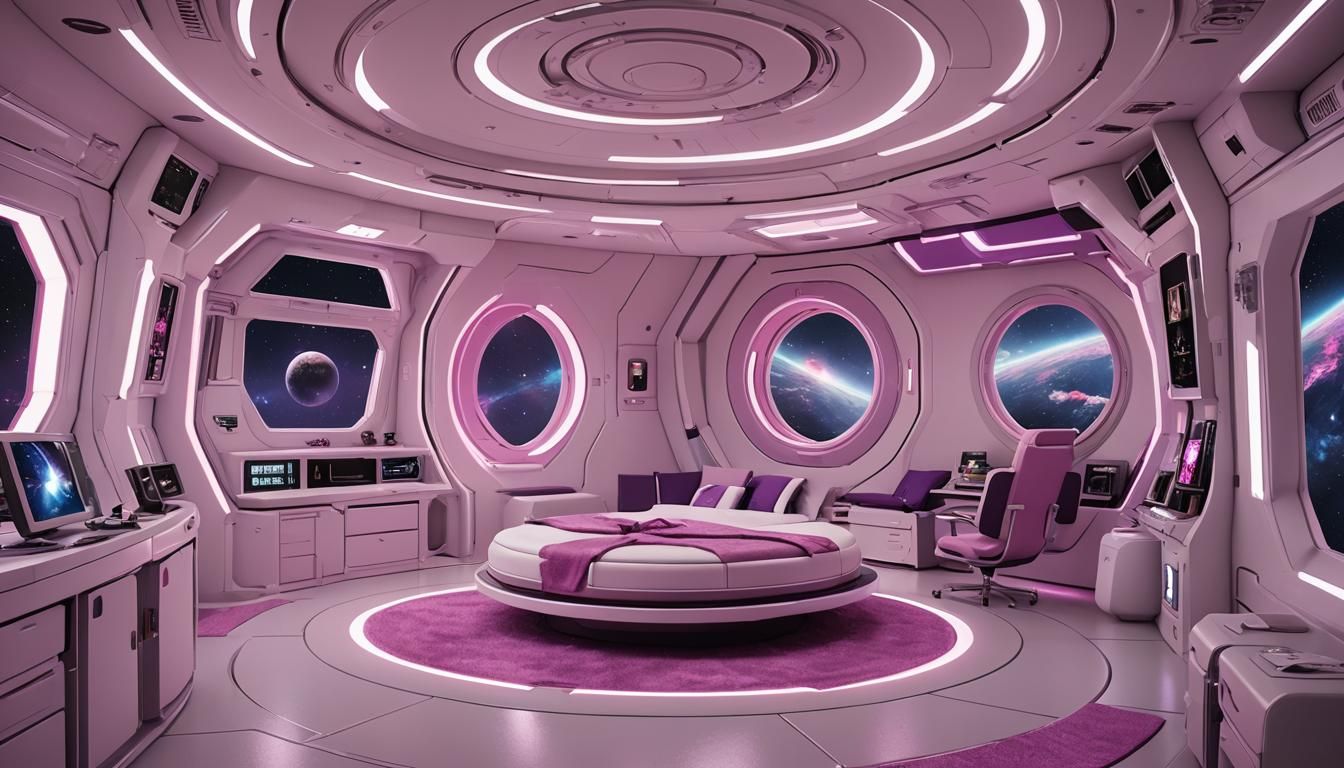 Futuristic Japanese Bunker on Starlight Cruiser Ship