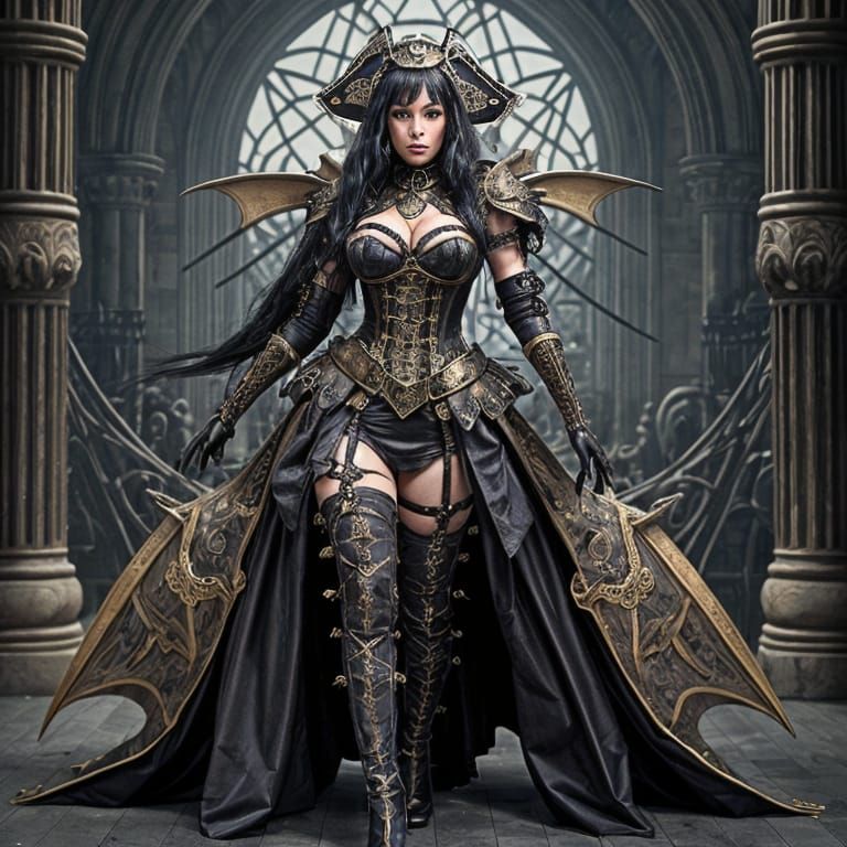 Steampunk Gothic Pirate Nymph Dragon Woman