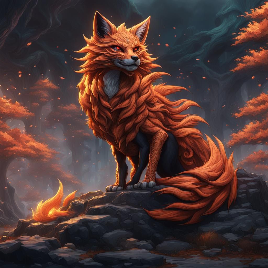 Nine-Tailed Fox Fantasy Concept Art