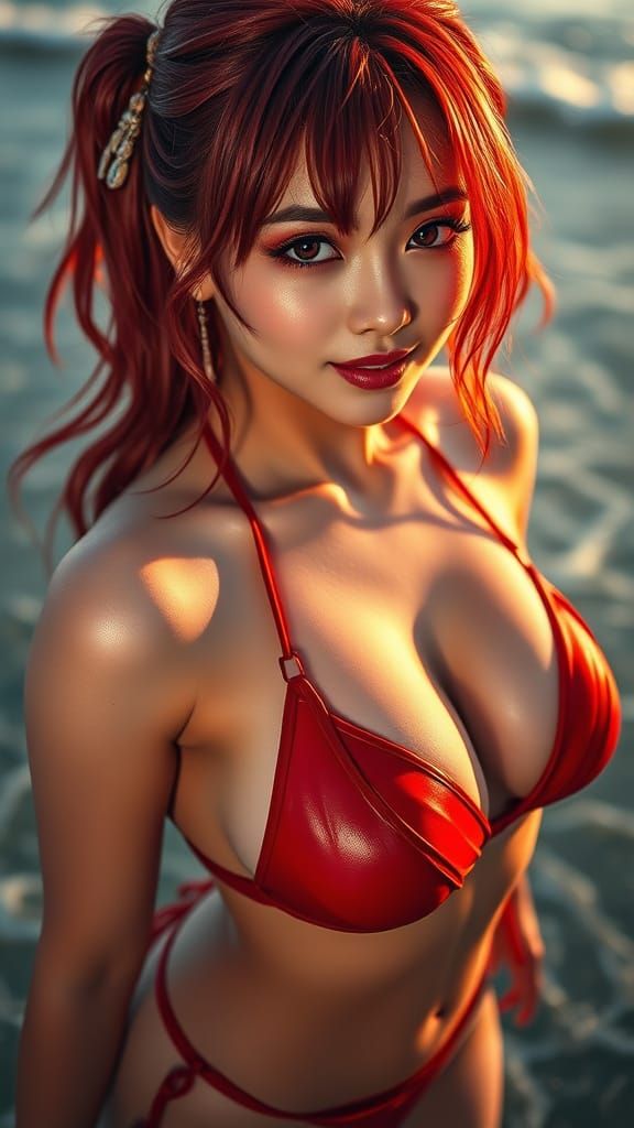 Genshin Impact's Yae Miko as a High-Fashion Model in Moody B...