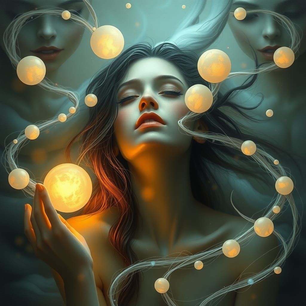 Mystical Soul Transmutation in Surrealist Style